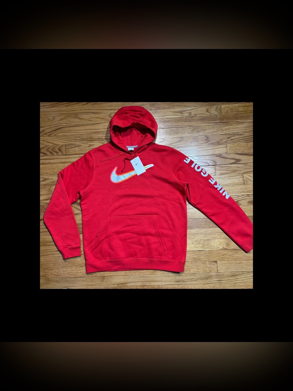 Nike Golf Hooded Sweatshirt Club Fleece Swoosh w arm Logo NEW w/tags sz L NEW!